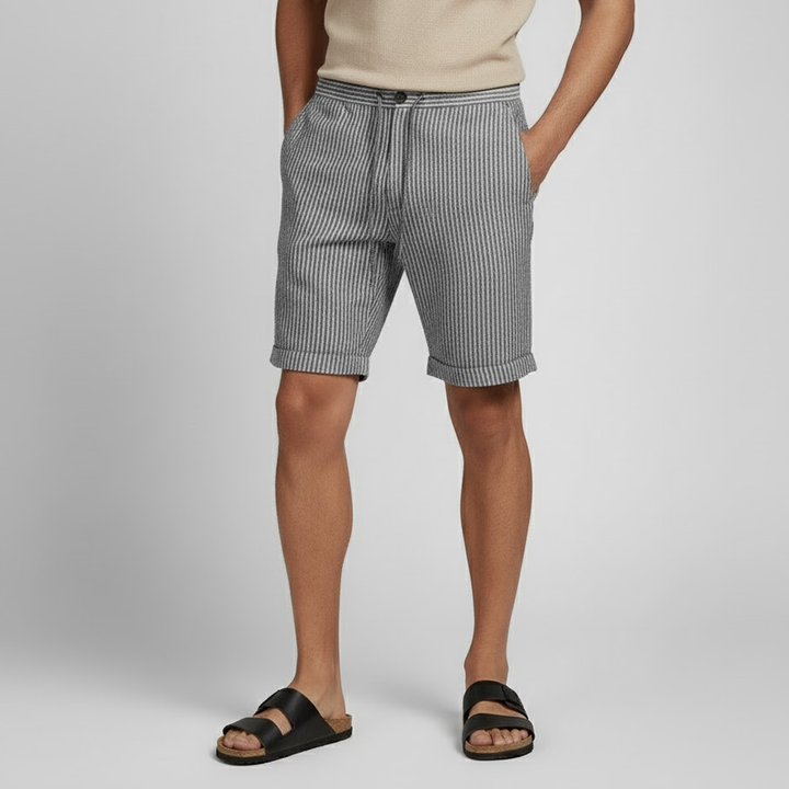 Bermuda Masculina Linho Listrada