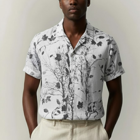 Camisa Manga Curta Estampada Floral