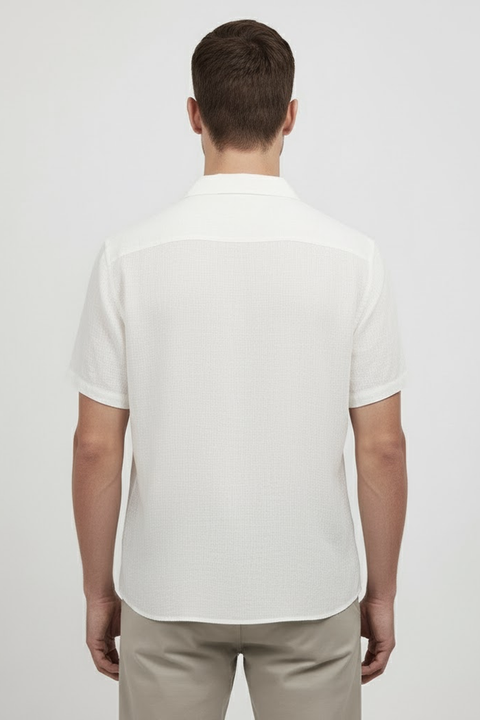 Camisa Manga Curta Playa Off White