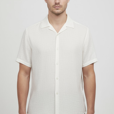 Camisa Manga Curta Playa Off White