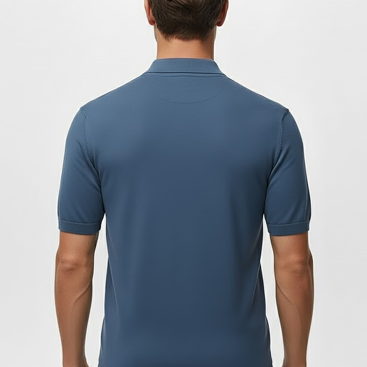 Camisa Polo Masculina em Seda Gelo