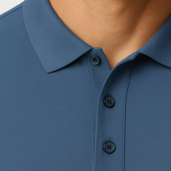 Camisa Polo Masculina em Seda Gelo