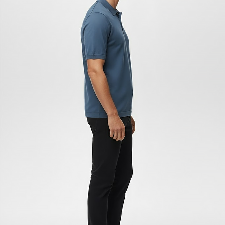 Camisa Polo Masculina em Seda Gelo